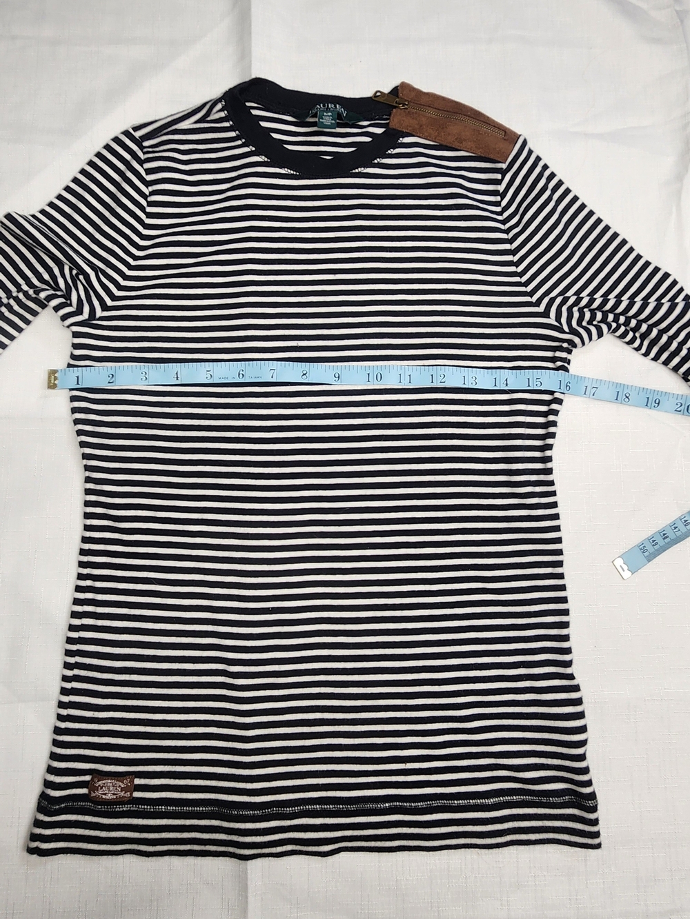 Lauren Ralph Lauren Black & White Striped Long-Sleeve Crew - Picture 4 of 6